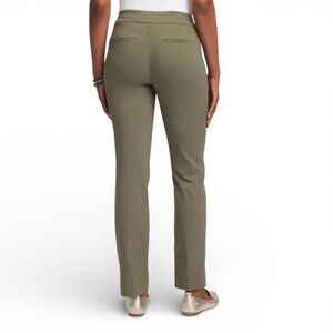 Chico's Sage Green ankle Pants Womens 10 R pockets stretch mid rise